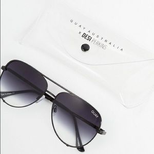 Quay Australia Accessories - Desi Perkins Quay High Key Sunglasses Black Fade Quay Australia Accessories - Desi Perkins Quay High Key Sunglasses Black Fade